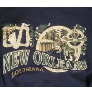New Orleans Sweatshirt Mardi Gras Vintage Sweater Saxophone Bourbon St